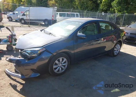 2016 Toyota Corolla Le z USA, uszkodzony, nr VIN 2T1BURHE3GC524714